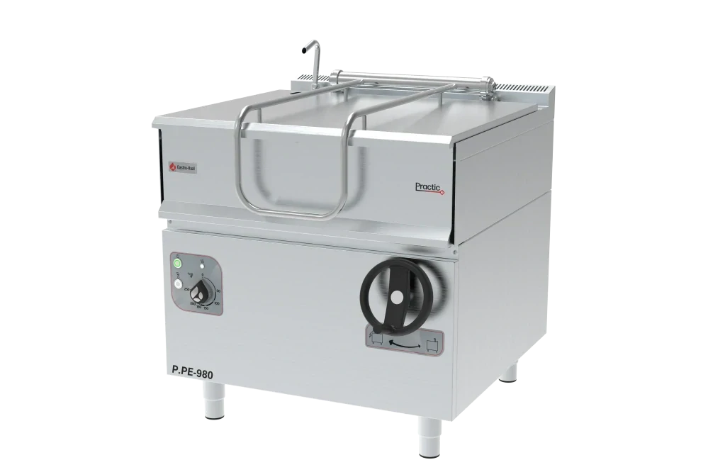 GastroHaal P.PE-980-C Elektrická sklopná smažící pánev 80 l litinová vana
