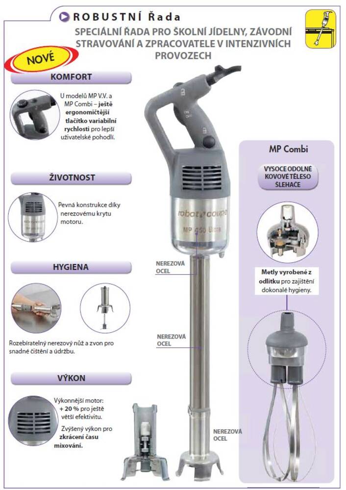 ROBOT COUPE  MP 450 ULTRA COMBI LED  MIXER PONORNÝ