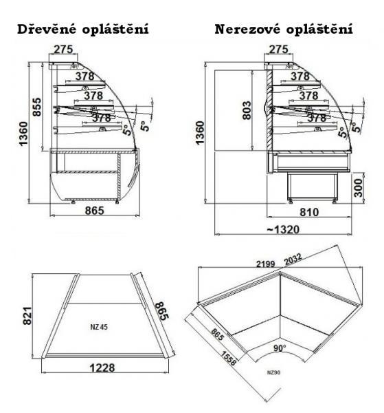 JAMAJKA 0,9 N CUKRÁŘSKÁ VITRÍNA NEUTRÁLNÍ ( BEZ CHLAZENÍ)