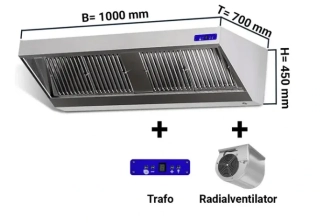 DIGESTOŘ  WMR100x70 PROFESIONÁLNÍ, s motorem, regulátorem otáček, filtrem a svítidlem