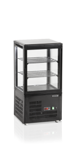 TEFCOLD UPD 60 BLACK VITRÍNA CHLADÍCÍ 58 LT PROSKLENÁ CHLADNIČKA