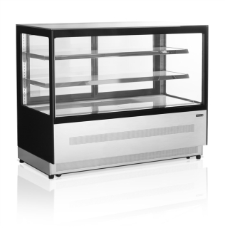 TEFCOLD LPD 1500 F BLACK , CUKRÁŘSKÁ VITRÍNA CHLADÍCÍ S VENTILÁTORY, DYNAMICKÉ CHLAZENÍ