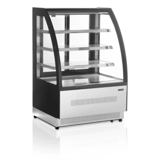 TEFCOLD LPD 900 C BLACK , CUKRÁŘSKÁ VITRÍNA CHLADÍCÍ S VENTILÁTORY, DYNAMICKÉ CHLAZENÍ