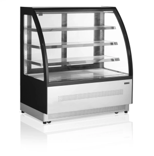TEFCOLD LPD 1200 C BLACK , CUKRÁŘSKÁ VITRÍNA CHLADÍCÍ S VENTILÁTORY, DYNAMICKÉ CHLAZENÍ