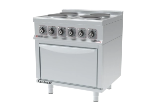 GastroHaal P.SE-740-AC Elektrický sporák s horkovzdušnou troubou - vařidlo, 4x okrouhlé plotny
