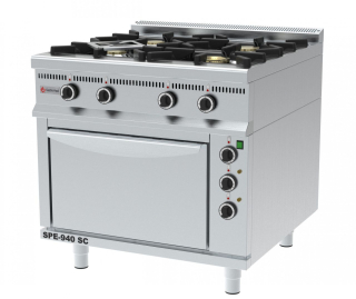 GASTROHAAL SPORÁK SPE-940 SC KOMBINOVANÝ s elektrickou horkovzdušnou troubou GN2/1