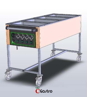 ABNER EKG 4/IV ECO, VODNÍ LÁZEŇ, OVLÁDÁNÍ NA KRATŠÍ STRANĚ, S TRNOŽÍ, POJÍZDNÁ