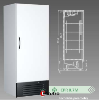 IGLOO CPR 0.7M CHLADNIČKA s ventilátorem, chladící skříň 700 LT