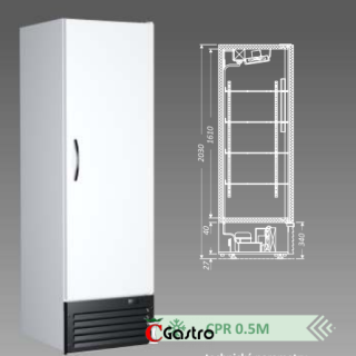 IGLOO CPR 0.5M CHLADNIČKA s ventilátorem, chladící skříň 500 LT