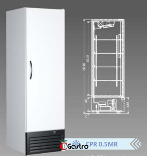 IGLOO CPR 0.5MR MRAZNIČKA  s ventilátorem, mrazící skříň 500 LT