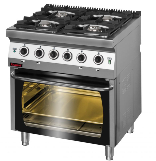Plynový sporák s elektrickou troubou KROMET 700.KG-4/PE-2 / hořáků 4