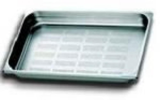 Perforovaná gastronádoba z nerezové oceli - 65mm / TG830